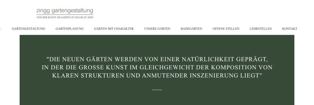 zingg gartengestaltung ag
