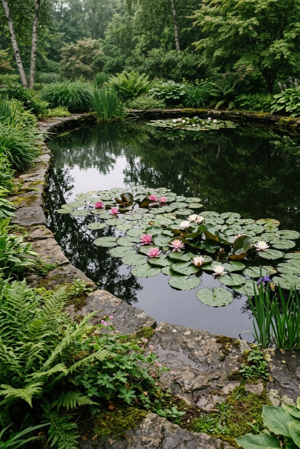 Freiraum Cover No. 8: Gartenteich (KI-generiertes Bild)