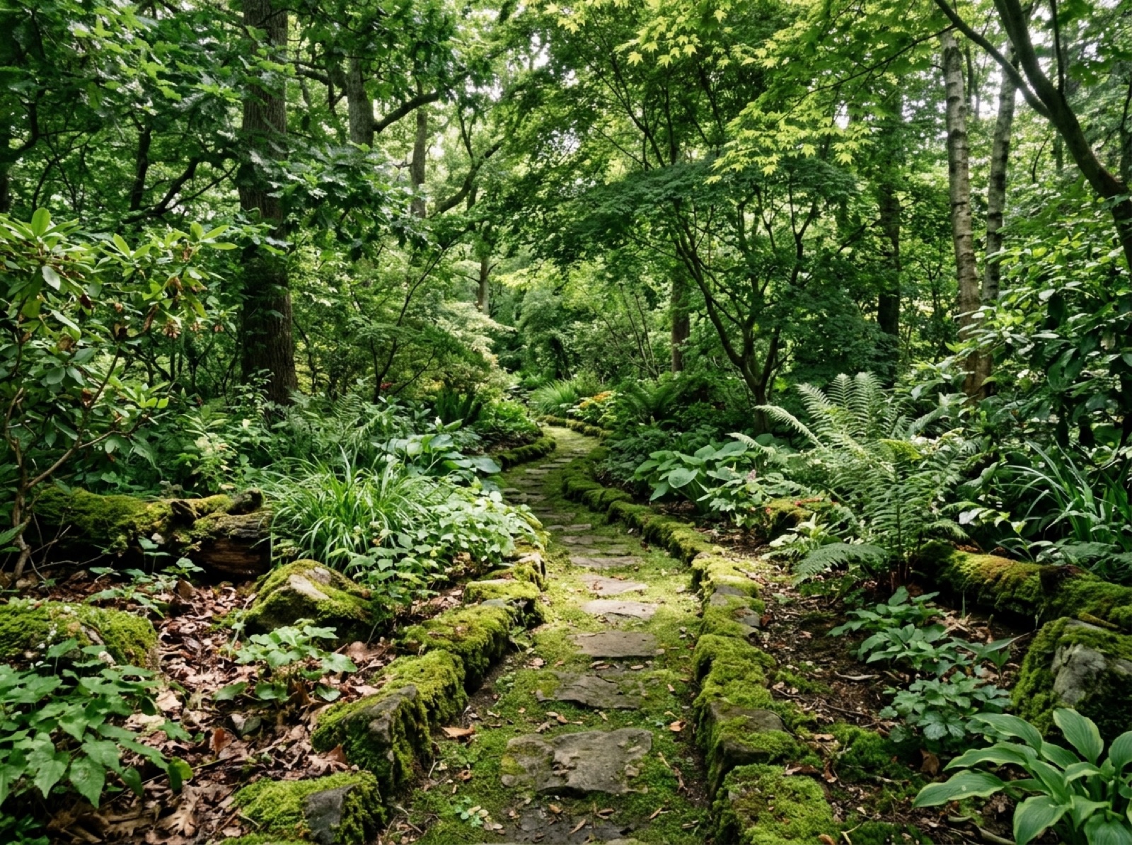 Waldgartenpfad (KI-generiertes Bild)